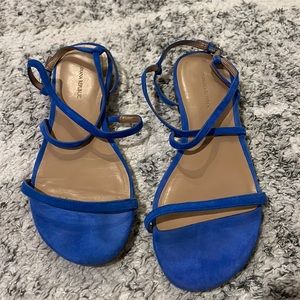 Banana Republic Royal blue thin strap flat sandal